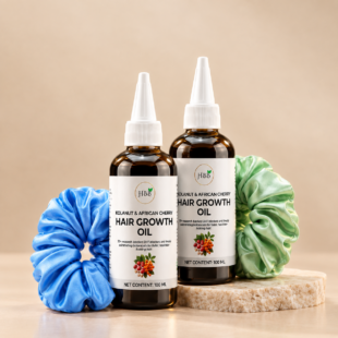 20+ Herbs Hair growth oil (Two 100ml bottles and 2 free scrunchies)
